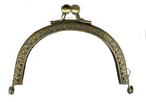 Purse Frame - Round - 9 cm - Antique Gold