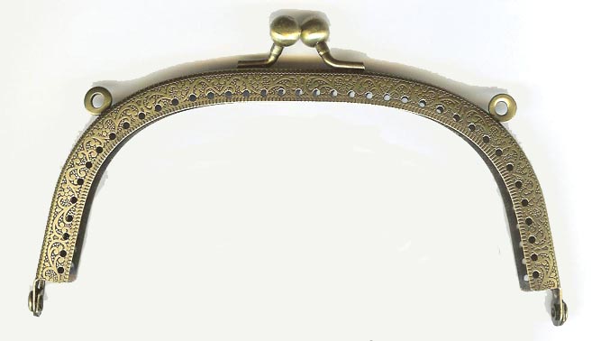 Purse Frame - Round - 15 cm - Antique Gold