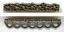 Spacerbar - 7-hole cast pewter (holes approx 4-5 mm spacing) - antique gold (eaches)