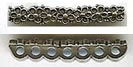 Spacerbar - 7-hole cast pewter (holes approx 4-5 mm spacing) - antique silver (eaches)