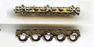 Spacerbar - 5-hole cast pewter (holes approx 4-5 mm spacing) - antique gold (eaches)