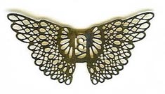 Filigree Angel Wing - LARGE - Gold - approx. 50 mm wide