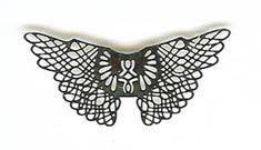 Filigree Angel Wing - LARGE - Silver - approx. 45 mm wide