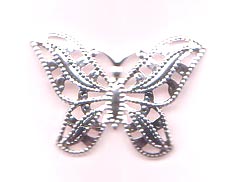 Filigree Butterfly - Silver - approx. 45 mm wide