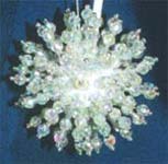 Beaded Ornaments / Tree Decorations - LARGE Crystal Satellite Ball - Crystal AB