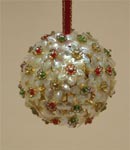 Beaded Ornaments / Tree Decorations - Lyn's Flower Ball