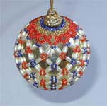 Chandelier-style Ornaments - Suzy (Cream, Blue, Red and Gold)