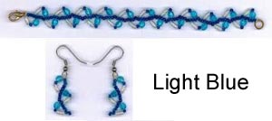Vine Bracelet and Earring Kit - Light Blue