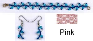 Vine Bracelet and Earring Kit - Pink