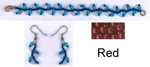Vine Bracelet and Earring Kit - Red