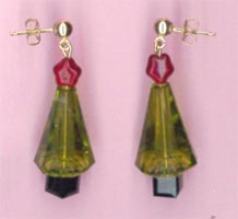 Swarovski Tree Earrings (Small - Gold-filled)