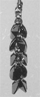 Swarovski (Lentil) Earrings (Jet - Silver Plated Findings)