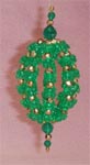 Beaded Ornaments / Tree Decorations - Christmas Lantern - Green (makes 2 ornaments)