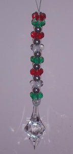 Icicle Hanger in Red, Green and Silver