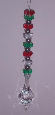 Icicle Hanger in Red, Green and Silver