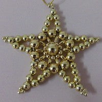 Pearl Star - Gold (makes 3 ornaments)
