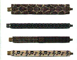 Bracelet Kit - makes 1 bracelet (3-Black/Gold Watch bracelet - third from top of illustration - patt