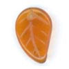 Czech Pressed Glass - Leaf - 14 x 9 mm Curved - Topaz (eaches)