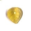 Czech Pressed Glass - Leaf - 9 mm Heart-shaped - Olive (eaches)
