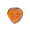 Czech Pressed Glass - Leaf - 9 mm Heart-shaped - Topaz (eaches)
