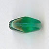 Czech Pressed Glass - Lantern Bead - 11 mm - Christmas Green (eaches)