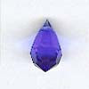 Czech Lead Crystal - Machine-cut Drop - 10 x 6 mm - (Dark) Sapphire (eaches)