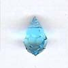 Czech Lead Crystal - Machine-cut Drop - 10 x 6 mm - Aqua (eaches)