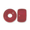 Czech Pressed Glass - Pony Bead - 9 x 6 mm - Christmas Red  (eaches)