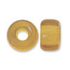 Czech Pressed Glass - Pony Bead - 9 x 6 mm - Transparent Gold (eaches)