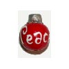 Peruvian Ceramic Bead - Ornaments - Style 9 Red with Peace