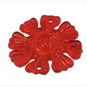 8-petal Flower Link-Pendant - Transparent Red