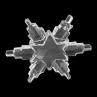 Transparent Snowflake-Star Pendant - Clear