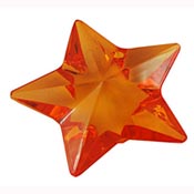 Transparent Star Pendant - OrangeRed