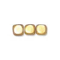 Czech Glass Pearl - 5 mm Cube - Gold (eaches)