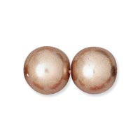 Czech Glass Pearl - 6 mm Round - Dusky Pink (eaches)