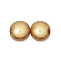 Czech Glass Pearl - 6 mm Round - Gold (eaches)