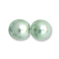 Czech Glass Pearl - 8 mm Round - Mint (eaches)