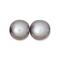Czech Glass Pearl - 4 mm Round - Silver (eaches)