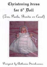 Christening Dress for 6" Doll (Crochet / Bead Knitted Pattern)