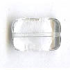Czech Pressed Glass - Pillow Bead - 12 x 8 mm - Crystal (eaches)