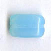 Czech Pressed Glass - Pillow Bead - 12 x 8 mm - (Light) Blue Opal (eaches)