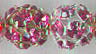 Czech Lead Crystal - Rhinestone Balls - gold-plated casing - 8 mm diameter - Pink (eaches)