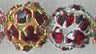 Czech Lead Crystal - Rhinestone Balls - gold-plated casing - 8 mm diameter - Garnet (eaches)