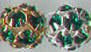 Czech Lead Crystal - Rhinestone Balls - gold-plated casing - 8 mm diameter - Emerald (eaches)
