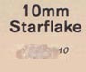 10 mm Acrylic Starflake Bead - Colour 10 (Crystal)