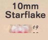 10 mm Acrylic Starflake Bead - Colour 19 (White Opaque)