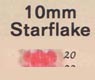 10 mm Acrylic Starflake Bead - Colour 20 (Christmas Red)