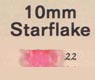 10 mm Acrylic Starflake Bead - Colour 22 (Hot Pink)