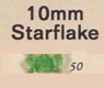 10 mm Acrylic Starflake Bead - Colour 50 (Christmas Green)