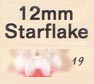 12 mm Acrylic Starflake Bead - Colour 19 (White Opaque)